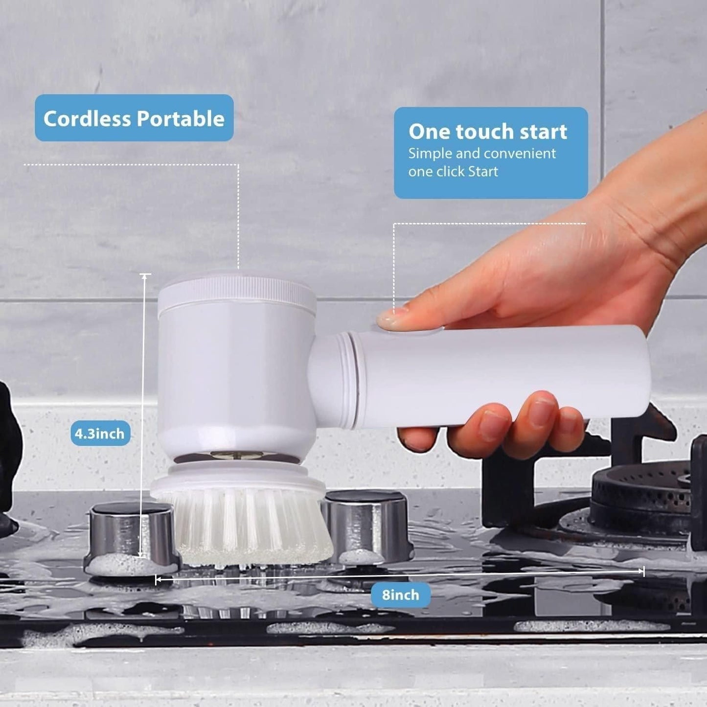5 in 1 Home & Kitchen Electric Spin Scrubber